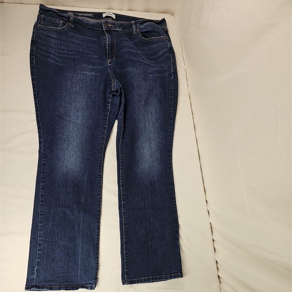 Sonoma Women’s Plus 20W Curvy Bootcut Jeans Medium Wash Stretch Denim
